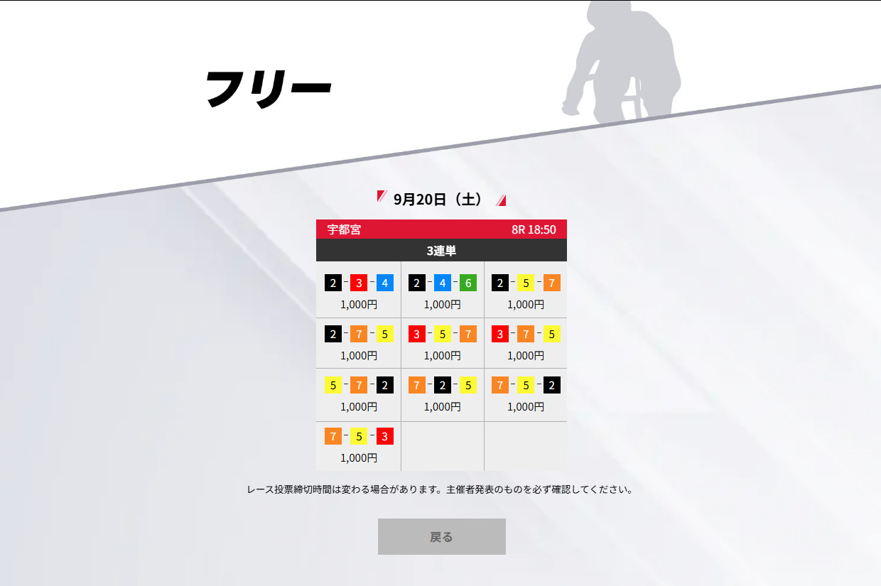 買い目